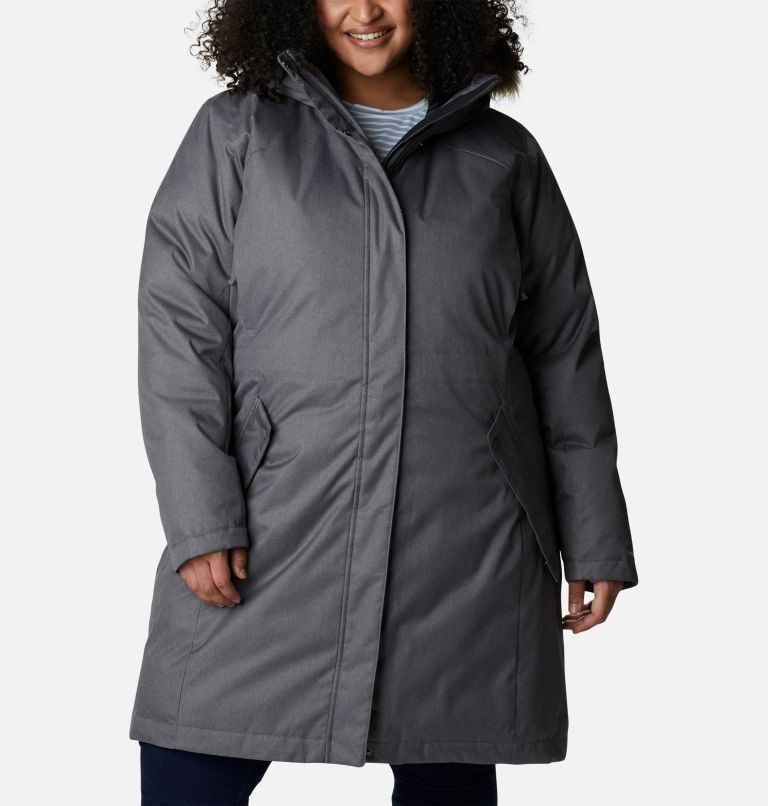 Jachete Parka Columbia Juniper Ridge Omni-Heat Infinity Down Dama Gri Inchis | Plus Size NI9QMAZS0